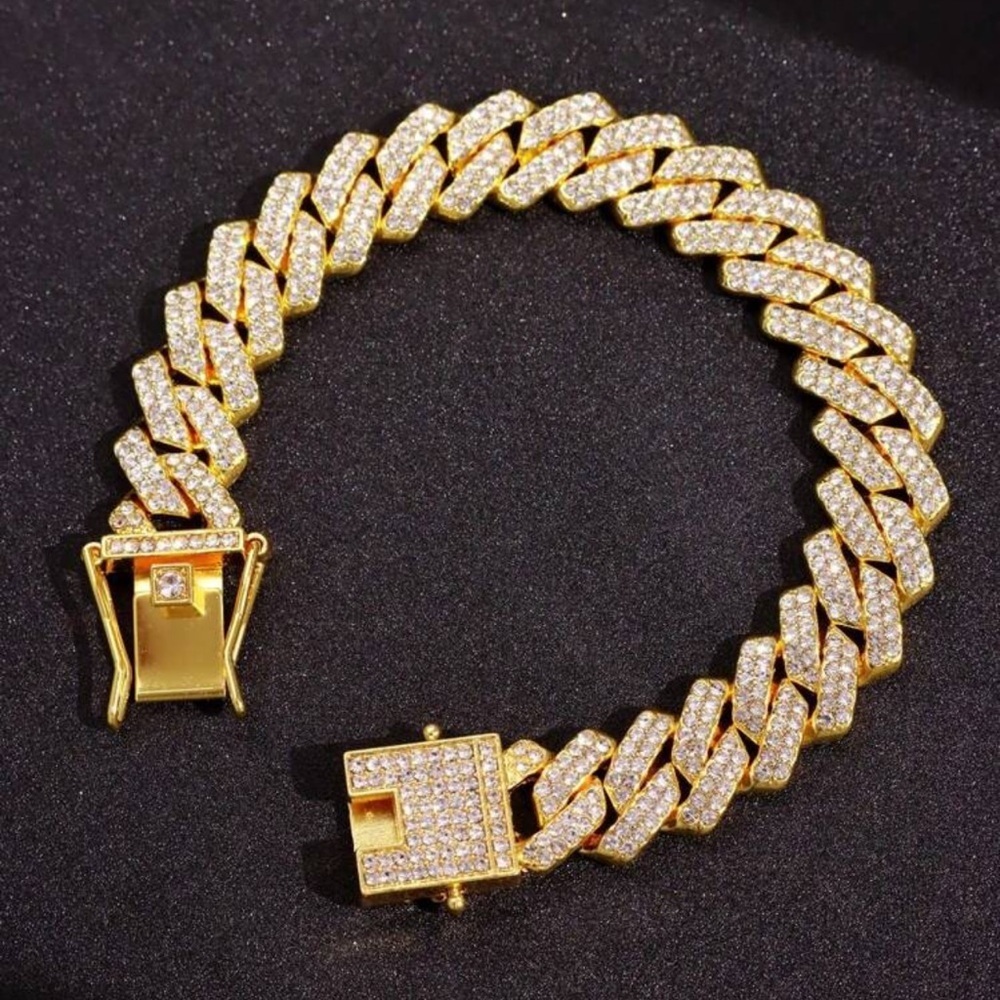 Gold and Silver Cuban Link Bracelet